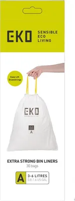 Produktbild von EKO - Müllbeutel 3-6 Liter (A) - Plastic   - Weiß