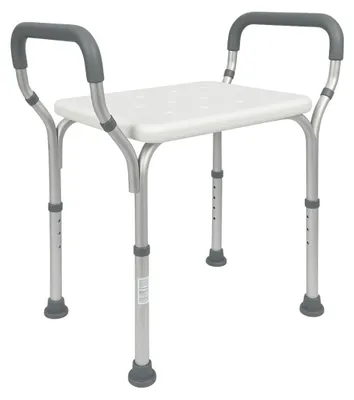 Produktbild von Mobiclinic® Duschhocker Höhenverstellbar Armlehnen Rutschfest Ergonomisch Weiß