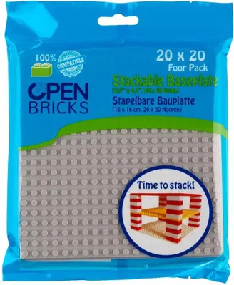 Produktbild von Open Bricks Baseplate 20x20 light grey 0 0 STK