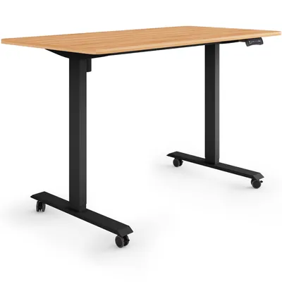 A product shot of an adjustable height desk.