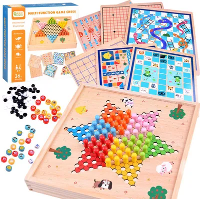 Produktbild von Brettspiel 8 in 1 Holzspielset GR0494