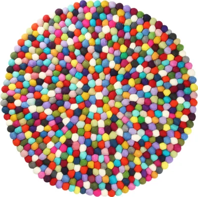 Produktbild von Filzuntersetzer - Filzmatte - Untersetzer - kunterbunt - rund - ca. 60 cm