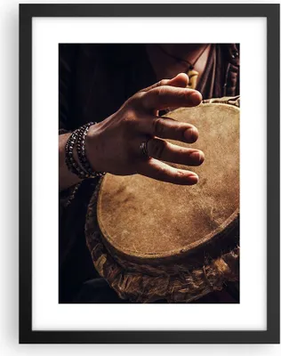 Produktbild von Gerahmtes Poster - Schwarzer Rahmen - Trommel Indien Musiker - 30x40 cm - Wand Bild - Wanddeko - Wandbilder - Kunstposter - Wandposter - Bilderrahmen - Bilder - Kunstdruck - P2BPA30x40-4866