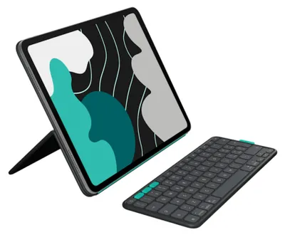 Produktbild von Logitech Flip Folio, QWERTZ, Deutsch, 1,9 cm, 1 mm, Apple, iPad Pro 13-inch (M4), iPad Air 13-inch (M2 & M3)