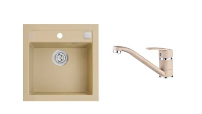 Produktbild von Alveus Sets - Spüle-Set Formic 20 und Armatur Nina, beige SETA069
