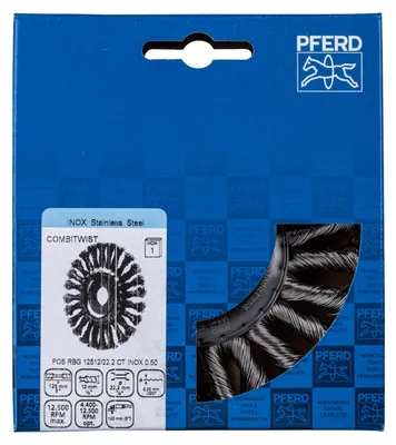 Zdjęcie produktu dla PFERD 43303012, Szczotka szlifierska, Uniwersalne, 12500 RPM, 2,22 cm, 12,5 cm, 12 mm