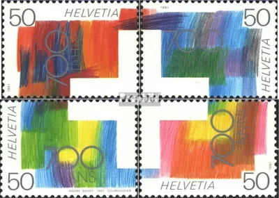 Produktbild von Briefmarken Schweiz 1991 Mi 1438-1441 (kompl.Ausgabe) gestempelt Eidgenossenschaft