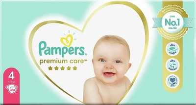 Produktbild von Pampers Premium Care Windeln, Größe 4 (maxi), 9-14 kg, 104 Stk. Pampers 104 Stk.