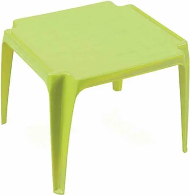 Obrázok produktu pre Detský stohovací stôl limetkovo zelený 50 x 50 cm, pevný plast, monoblok, stohovateľný