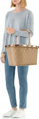 Produktbild von reisenthel carrybag, Einkaufskorb, Picknickkorb, Tragetasche, Frame Rhombus Ginger, 22 L, BK6046