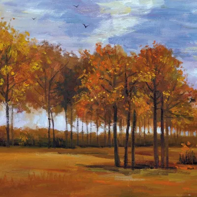 Obrázek produktu pro Vincent Van Gogh umělecký tisk obrazu - Podzimní krajina, 1885 (70 x 70 cm)