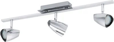 Produktbild von EGLO LED Deckenlampe Corbera, Deckenleuchte, Deckenstrahler aus Metall und Kunststoff, Wohnzimmerlampe in Chrom, inkl. GU10 Leuchtmittel, warmweiß