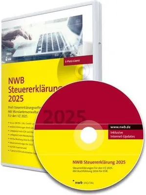 Obrázek produktu pro NWB daňové přiznání 2025 – licence pro 5 uživatelů