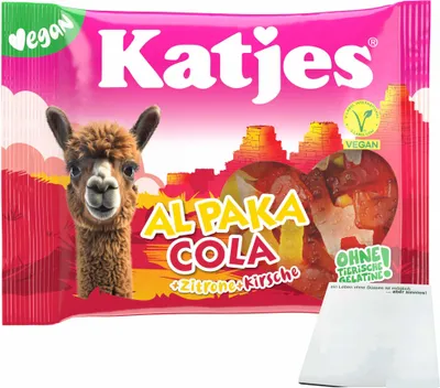Produktbild von Katjes Alpaka Cola (210g Beutel) + usy Block