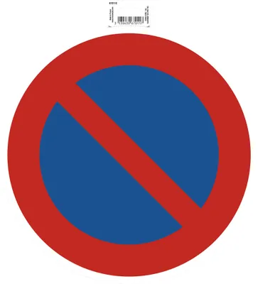 Produktbild von Exacompta Hinweisschild Parkverbot PVC selbstklebend rutschfest 30 cm Rot 67011E