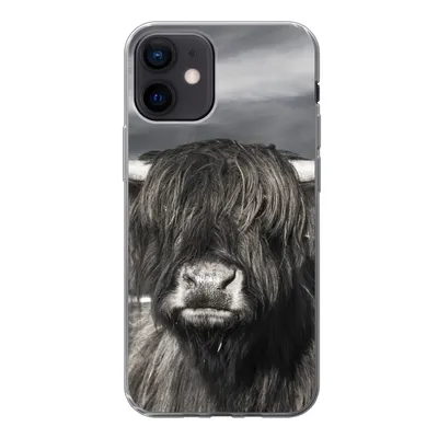 Produktbild von MuchoWow® Handyhülle Schutzhülle Hülle für iPhone 12 Schottischer Highlander - Tiere - Hörner Silikon Softcase Handy Hülle - Schutzhülle
