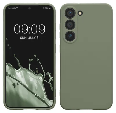 Produktbild von kwmobile Handyhülle für Samsung Galaxy S23 Hülle - weiches Handy Silikon Case - Schutzhülle Cover - Graugrün