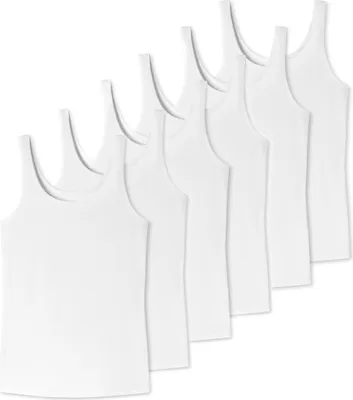 Produktbild von uncover by Schiesser 6er Pack Baumwolle Unterhemd / Tanktop Mit hohem Baumwollanteil , Puristischer Look, In herrlich softer, elastischer Single-Jersey-Qualität