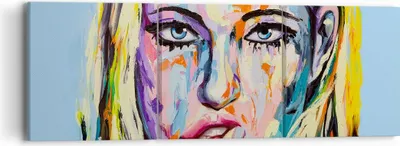 Produktbild von Bild auf Leinwand - Leinwandbild - Öl Malerei Porträt Frau - 90x30cm - Wand Bild - Wanddeko - Leinwanddruck - Bilder - Kunstdruck - Wanddekoration - Leinwand bilder - Wandkunst - CA90x30-2904