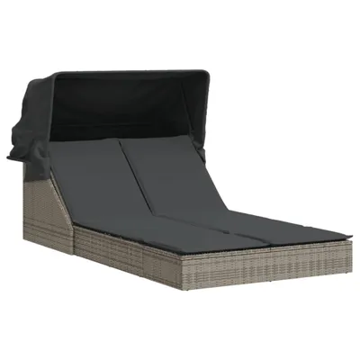 Zdjęcie produktu dla VidaXL 368639, Lounge, Obite siedzisko, Technorattan, Stal, Szary, 110 kg, 1080 mm