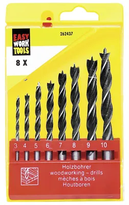 Image de EASY WORK Holzspiralbohrersatz 3 - 10 mm 6 Stück Verkaufseinheit 262437 4303391389744