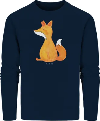 Produktbild von Mr. & Mrs. Panda Baumwoll Sweatshirt Einhorn Wunsch Größe M - French Navy - Geschenk, Unicorns, Sweater, Einhörner, Unicorn, Fuchshörnchen, Füchse, Pullover, Rundhals