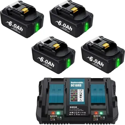 Immagine prodotto di Batteria per utensili, 18V ricaricabile, capacità 6000mAh, set 3