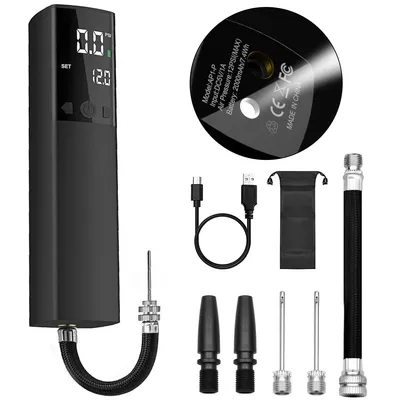 Produktbild von Elektrische Ballpumpe,80W Luftpumpen,mit präzisem Manometer und digitalem LCD-Display, geeignet für Basketball, Fußball & Volleyball