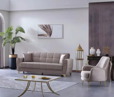Produktbild von Textilsofa Luxus Design Sofa Set 3+1 Sitzer Komplett Wohnzimmer Möbel