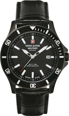 Produktbild von Swiss Alpine Military Herren Uhr Analog Quarz 7022.1577SAM Leder