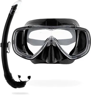 Produktbild von Tauchermaske + - Schnorchel für Erwachsene Schwarz einheitsgröße