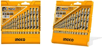 Image de Jeu de 19 forets HSS pour métal Ingco