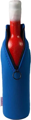 Produktbild von Neopren Flaschenkühler, Weinkühler, Getränkekühler (1 Stück für 0,7/0,75 Liter, Blau)