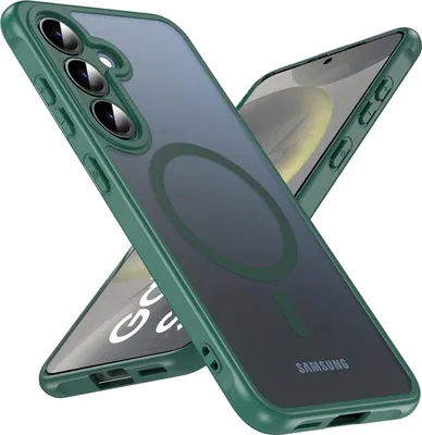 Zdjęcie produktu dla Etui magnetyczne do Samsung Galaxy S24 Plus Pokrowiec ochronny Magsafe Odporna na wstrząsy ramka TPU z silnym pierścieniem magnetycznym, zielony