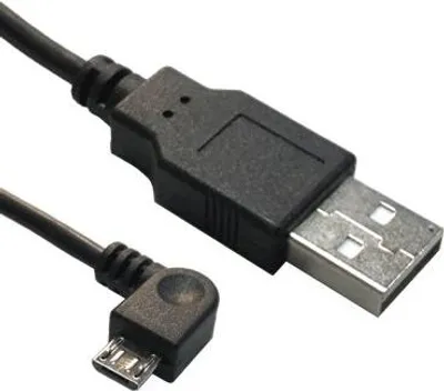 Zdjęcie produktu dla Kabel Microconnect Usb A Do Micro Usb B, Wersja 2.0, Czarny, 1.8M, Kątowy, Hi-Speed Do 480 Mbps, Usbabmicro18Ang