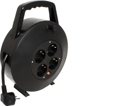 Produktbild von BACHMANN Schutzkontakt-Aufrollkabelbox 4fach AC230V Kabel, 10 m