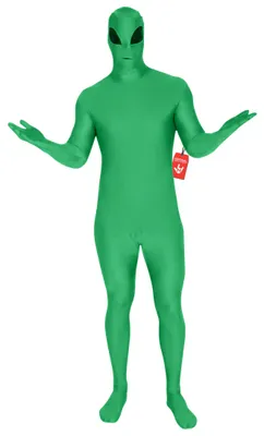 Produktbild von Morphsuits Offizielles Alien Kostüm für Erwachsene, Außerirdischer Ganzkörperanzug, Halloween und Karneval - XXL (186cm-206cm)