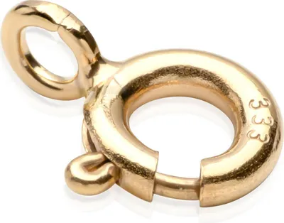Produktbild von 1 x Federring Verschluss Ø 5,1mm 333er Gelbgold Ersatzverschluss für Goldketten
