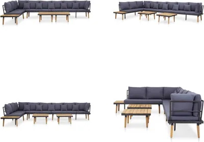 Produktbild von vidaXL 8 tlg. Garten Lounge Set mit Kissen Massivholz Akazie - Garten-Lounge-Set - Garten-Lounge-Sets - Garten-Lounge-Set Aus Holz - Garten-Lounge-Sets Aus Holz
