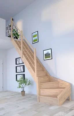 Obrázek produktu pro Schodiště Pertura Notos Dub s podstupnicemi dub 1/4-stočené dole vlevo 93 cm 13/14