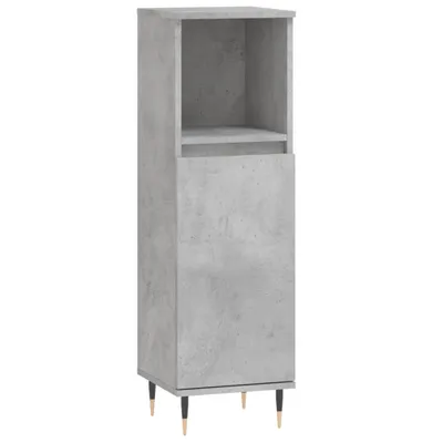 Produktbild von vidaXL Badschrank Betongrau 30x30x100 cm Holzwerkstoff