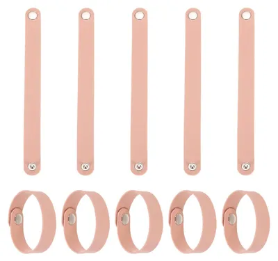 Produktbild von Leder-Schnapparmbänder - 10 Stück - Armschmuck - Rosa