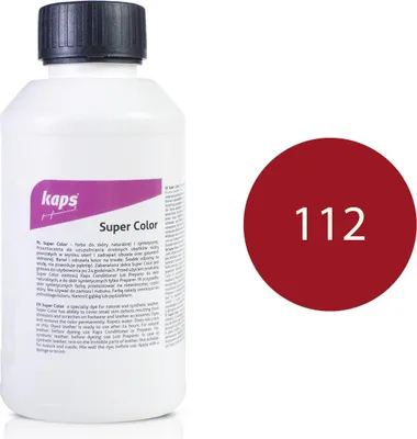 Produktbild von Farbe für Natur- und Kunstleder Kaps Super Color - 500 ml - Rot 112#