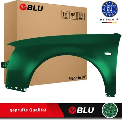 Image de BLU Aile Compatible avec Audi A6 C5 LIFT LZ6L Gauche Grün KaktusGrün | 2001-2005 | Avant | Peint| Prêt à Monter | Acier