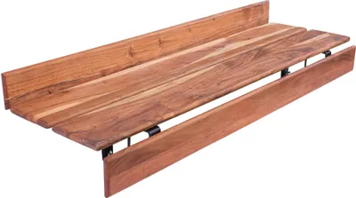 Produktbild von Balkongeländer-Ablage Jochen, Akazienholz massiv & geölt, Balkonablage/Geländertisch aus Massivholz, Geländerbrett für Balkon oder Terrasse, pflegeleichtes Unikat, 98 x 32 x 18,5 cm