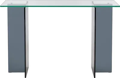 Produktbild von Konsole aus gehärtetem Glas - Transparent und Anthrazit - BYLENA