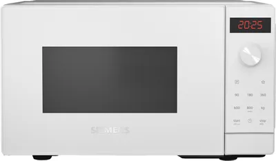 Produktbild von Siemens FF023LMW0 iQ300 Mikrowelle, 44 x 26 cm, 800 Watt, Drehteller 27 cm, Türanschlag links, cookControl7 Automatikprogramme, Favoritentaste