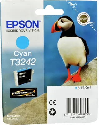 Produktbild von Epson SureColor T3242 Cyan, Cyan, 14 ml, 1 Stück(e), 980 Seiten