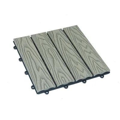 Produktbild von HOME DELUXE WPC Klickfliesen BAVARO PREMIUM - Antik 5 m² - Holzoptik | Terrassenfliesen Holzfliesen Klickfliese Bodenfliesen