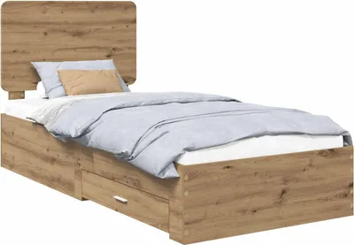 Immagine prodotto di vidaXL Artisan struttura letto in rovere 100 x 200 cm materiale a base di legno